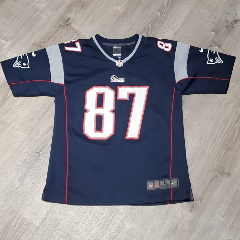 Nike New England Patriots Gronkowski #87 Jersey Kids Size L Navy NFL Youth
